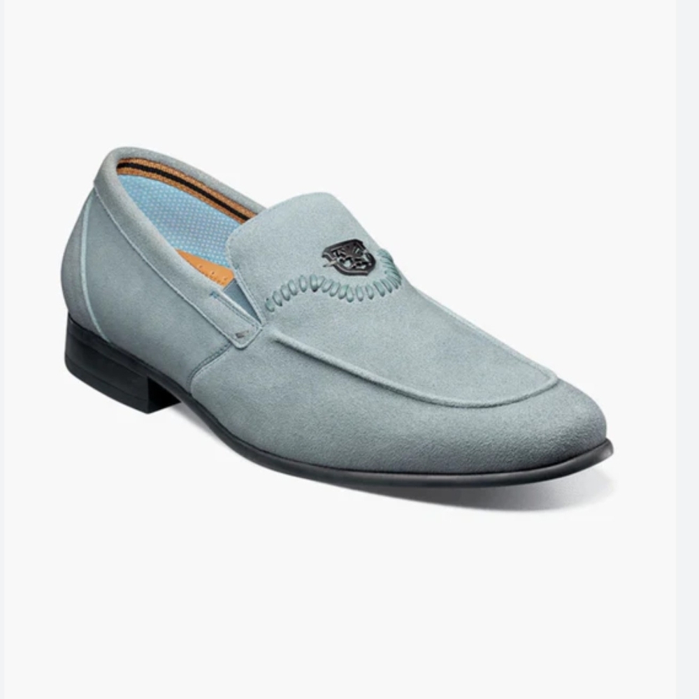Stacy Adams Light Blue Suede Loafers